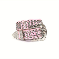 Kids Rhinestone Western Belt Diamond Leather Girls Boys Cowgirl