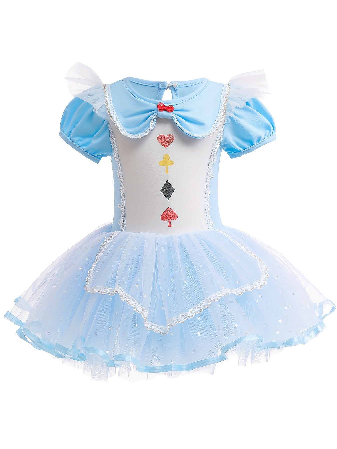 Cotton Solid Puff Sleeve Princess Tutu Dance Dress Ballet Leotard