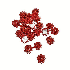 40pcs Star Bow Christmas Thanksgiving Gift Decoration Star Bow Holiday Decor