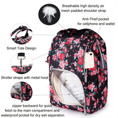 Camo Diaper Bag Backpack USB Charging Port Insulated Pocket