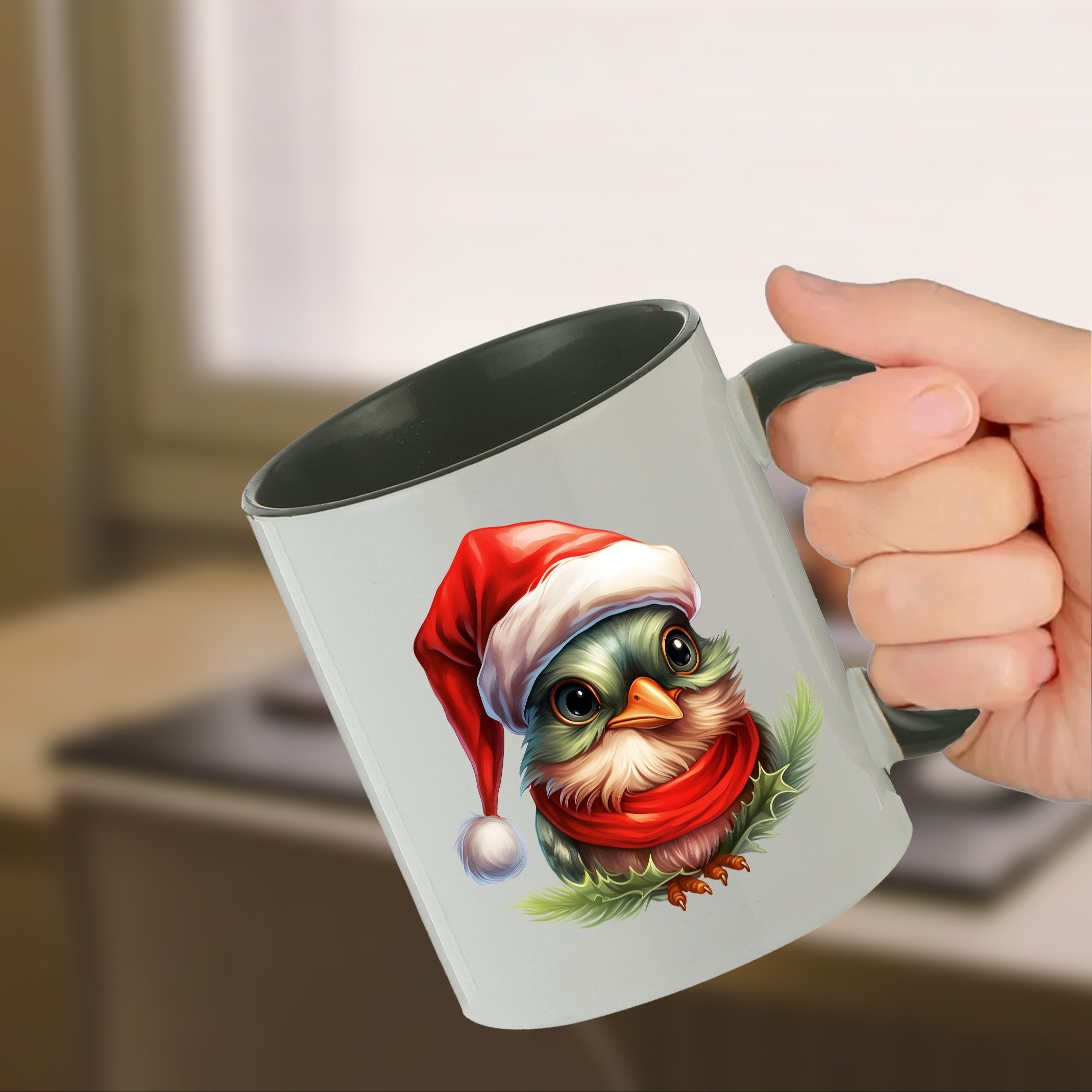 11oz Funny Bird Printed Coffee Mug Cup Christmas Theme Ceramic Mug