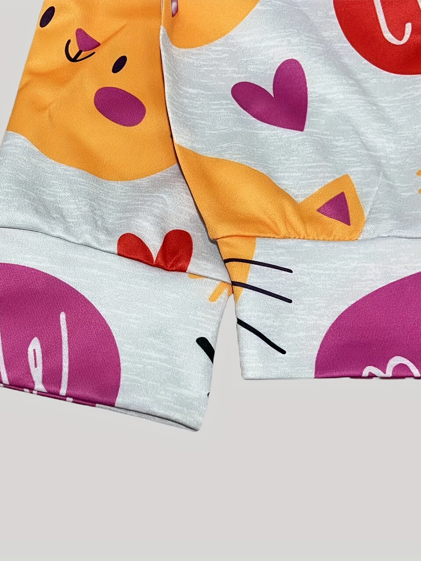 Women's Plus Cat Print Tee & Drawstring Pants Set
