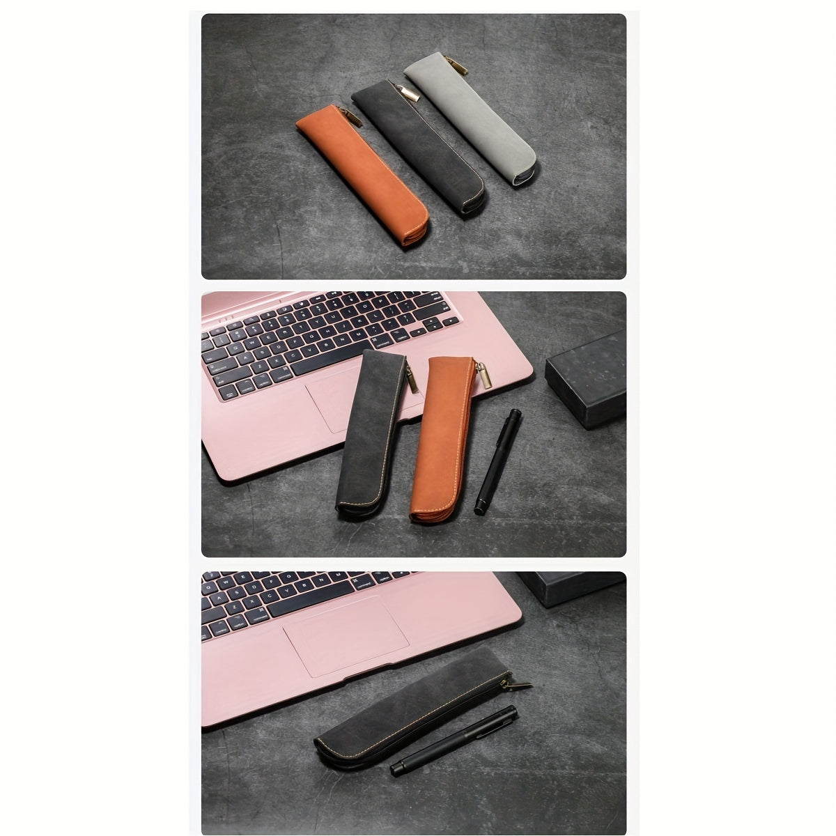 Compact Pencil Case with Zipper Closure