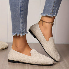 Square Toe Ballet Flats Slip On Shoes Casual & Comfy