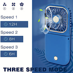 Portable Neck Fan Handheld USB Rechargeable Fan 3000mAh Power