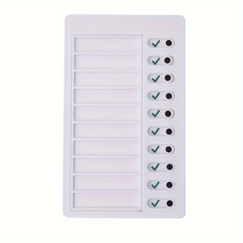 11pcs Self Disciplined Card Punch RV Note Message Good Habits Check List