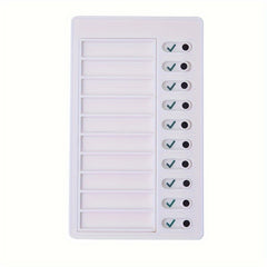 11pcs Self Disciplined Card Punch RV Note Message Good Habits Check List