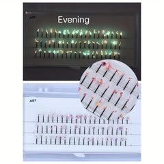 60pcs Mermaid Eyelashes Sequined Nightclub Stage Makeup False Eyelashes