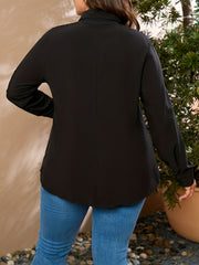Colorblock Bow Knot Button Up Blouse