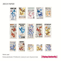 30pcs Vintage DIY Stickers Frame Notebooks Collage Decor