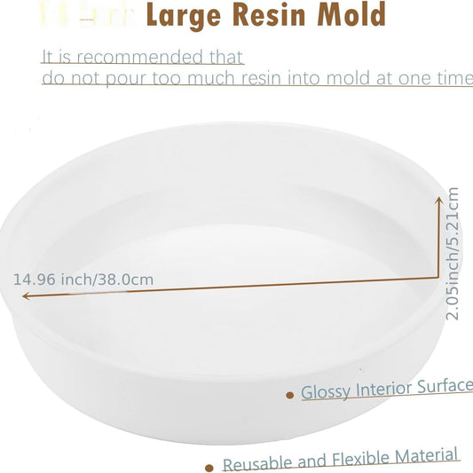 Resin Charcuterie Board Mold Large Round Epoxy Table Mold for River Table