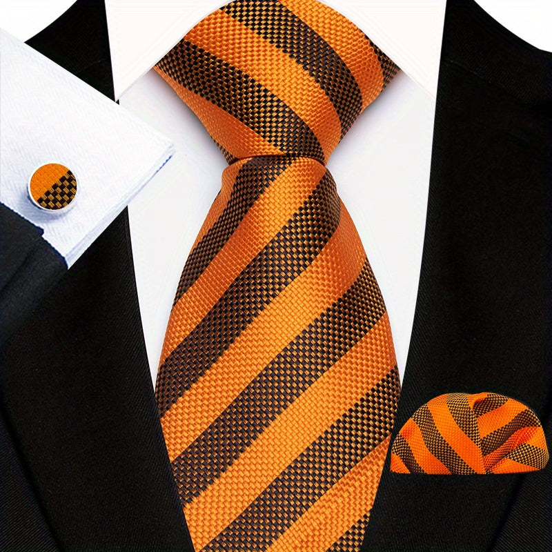 Men's Floral Paisley Striped Plaid Necktie Set