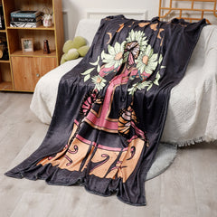 Flannel Butterfly Pattern Blanket Winter Warm Blanket