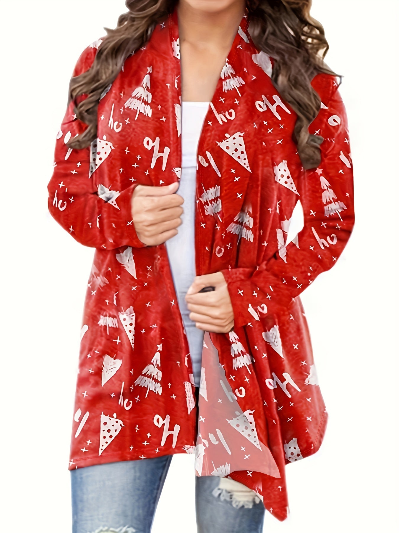 Printed Long Sleeve Cardigan