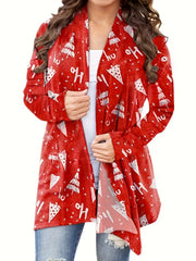Printed Long Sleeve Cardigan