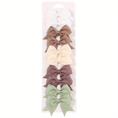 10pcs Cute Bow Hair Clips for Baby Girls