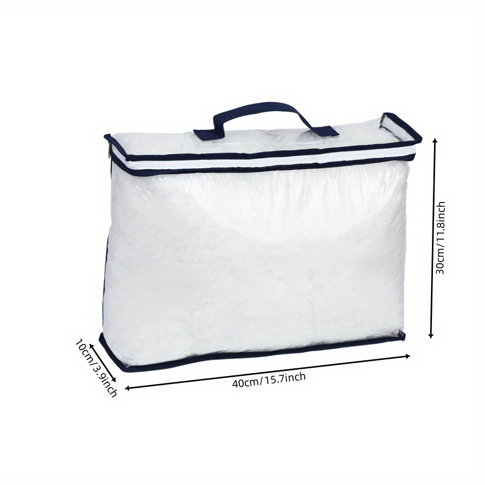 Clear PVC Quilt Storage Bag - Dustproof Bedding Organizer