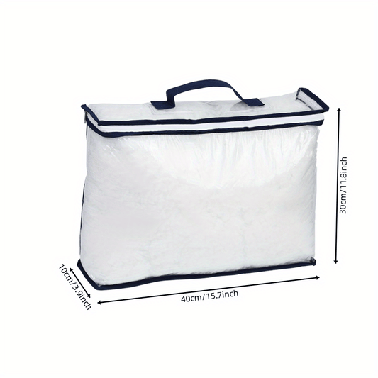 Clear PVC Quilt Storage Bag - Dustproof Bedding Organizer