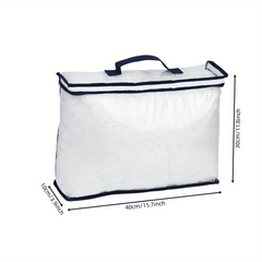 Clear PVC Quilt Storage Bag - Dustproof Bedding Organizer
