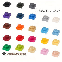 280pcs MOC 3024 Brick 1x1 Building Blocks DIY Garden Construction Square Red