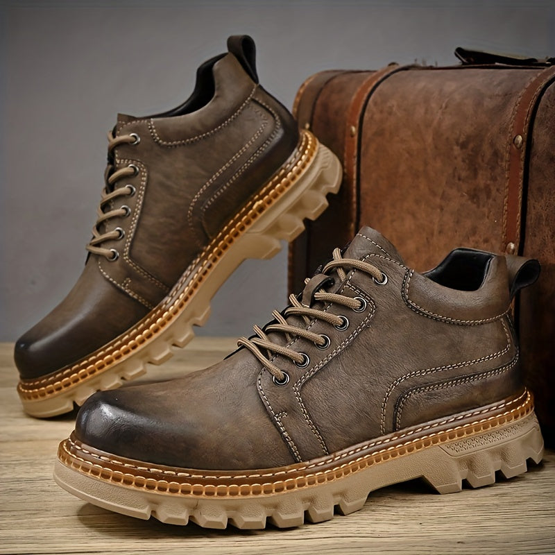 Men's Lace up Ankle Boots Casual Walking Shoes