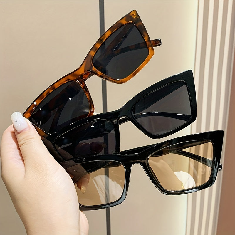Square Cat Eye Sunglasses UV400 Retro Anti Glare Sun Shades