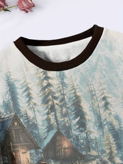 Snowy Town Crew Neck Sweatshirt for Boys Girls