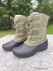 Women's Double Block Fur Snow Boots Warm Anti Slip Outdoor Hiking Boots