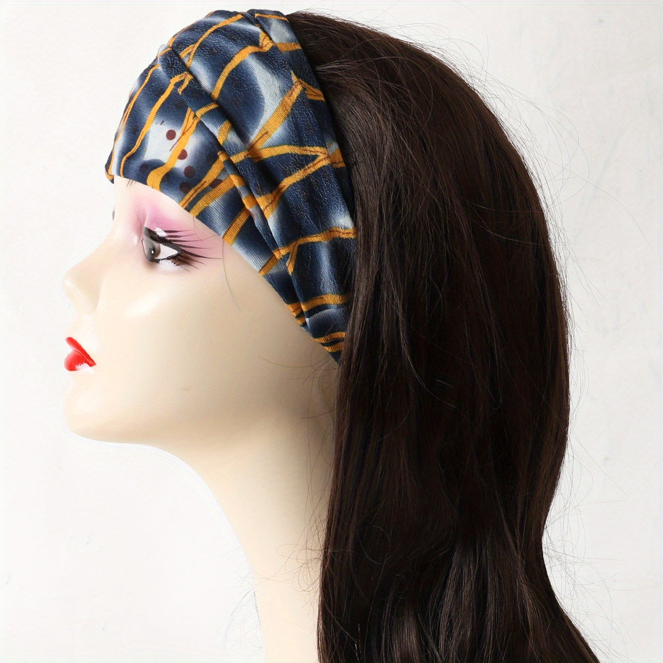 Elastic Headband Neck Gaiter Letter Print Scarf