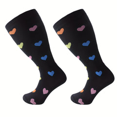 3 Pairs Plus Size Compression Socks Wide Calf For Women & Men