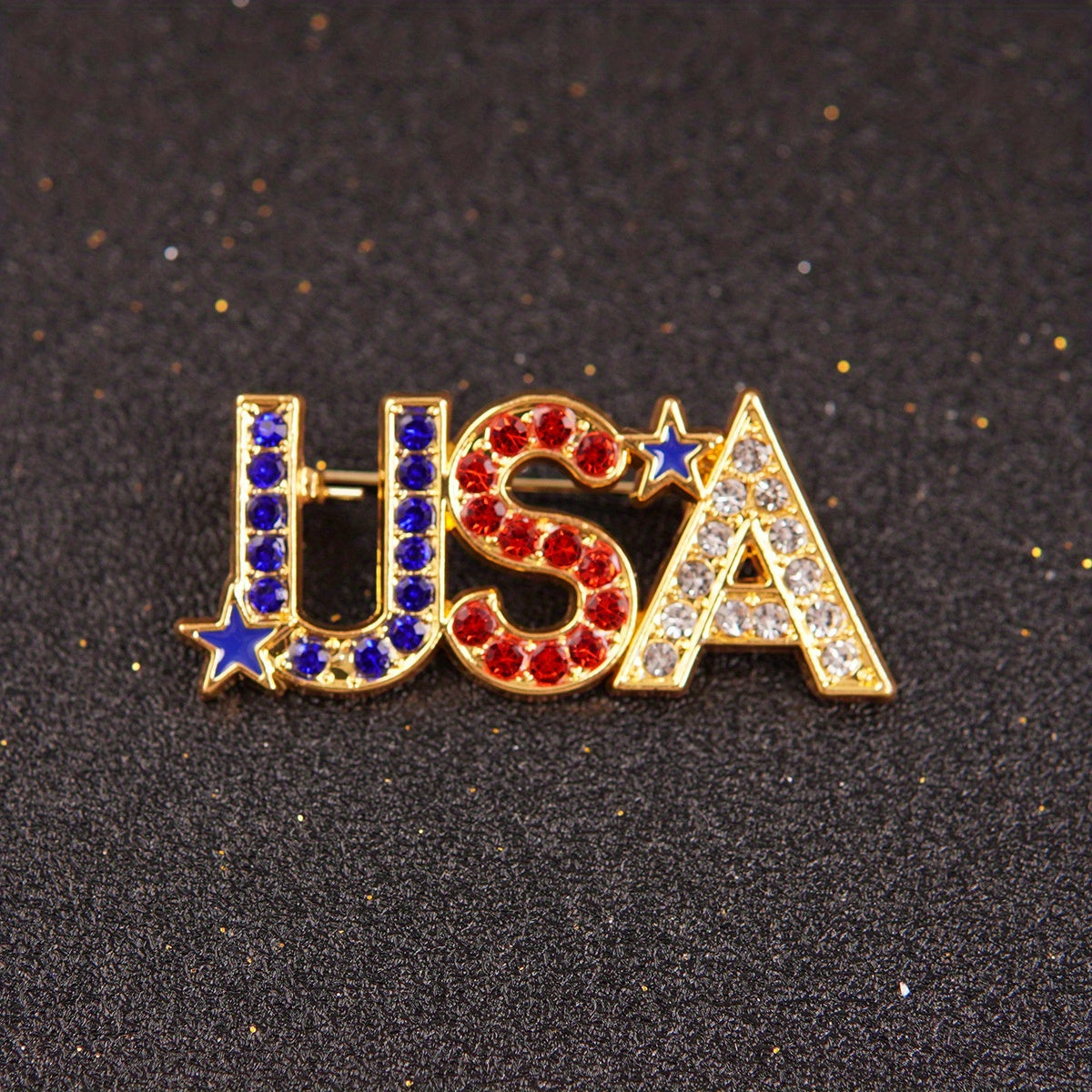 American Flag Skull Brooch Jacket Bags Decoration Punk Rock Style Brooch For Men