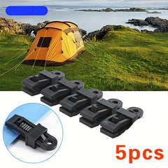 5pcs Tent Canopy Clips Tarpaulin Awning Clips Outdoor Wind Rope Camping