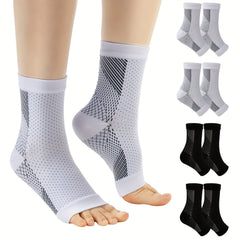 3 Pairs Toeless Compression Socks Nylon Blend Ankle Sleeves