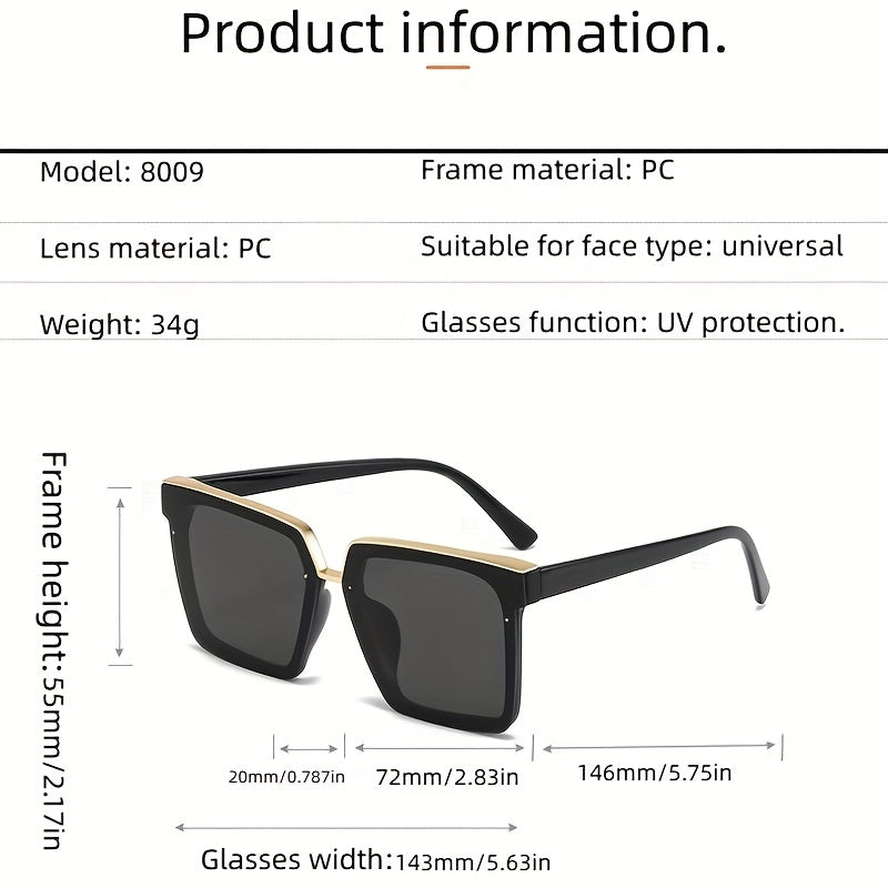 Men's Square Frame UV Protection Sunglasses for Cycling