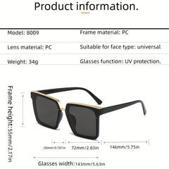 Men's Square Frame UV Protection Sunglasses for Cycling