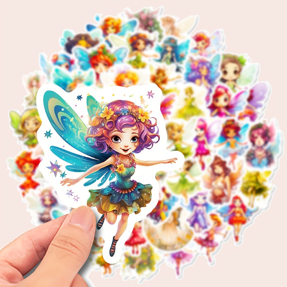 50pcs Fairy Stickers for Laptop Water Bottle Luggage Helmet Skateboard Stationer