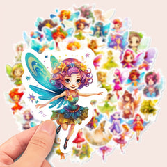 50pcs Fairy Stickers for Laptop Water Bottle Luggage Helmet Skateboard Stationer