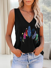 Sleeveless Loose Fit Tank Top Women's Clothing