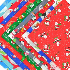 12pcs Cotton Christmas Cloth Set DIY Patchwork Pure Cotton Christmas Deco