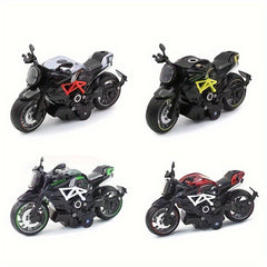 Alloy Pull Back Motorcycle Model Toy Ornament Sliding Car Toy