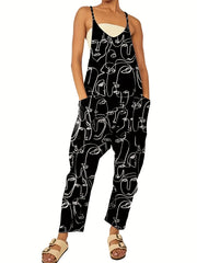 Sleeveless Cami Jumpsuit Casual Women's Clothing