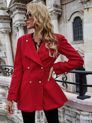 Chinese Year Slim Fit Lapel Blazer Coat Double Breasted