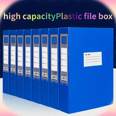 A4 Plastic Folding File Box Large Capacity File Storage Box