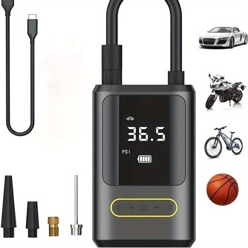 Automatic Air Compressor Tire Inflator with LED Light
