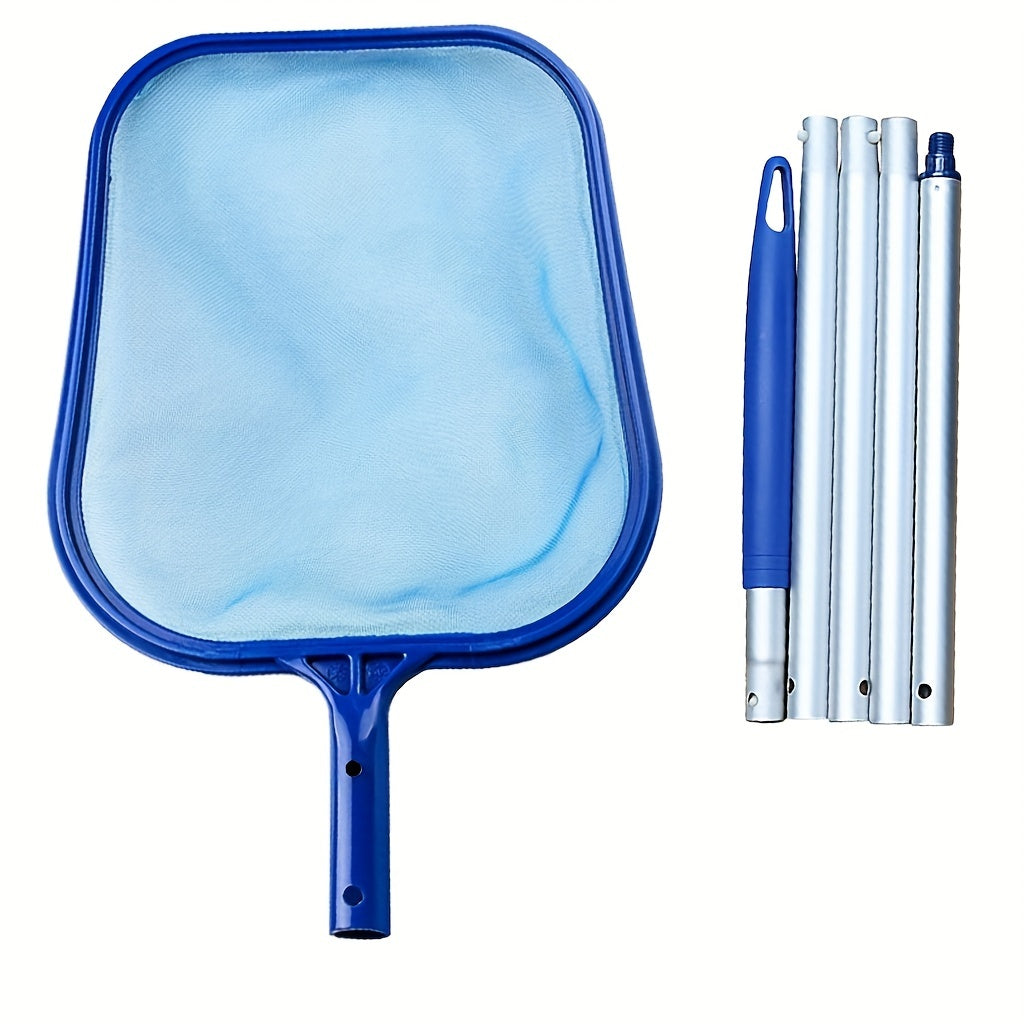 Pool Skimmer Net with 5 Sections Detachable Pole Leaf Skimmer Mesh Rake