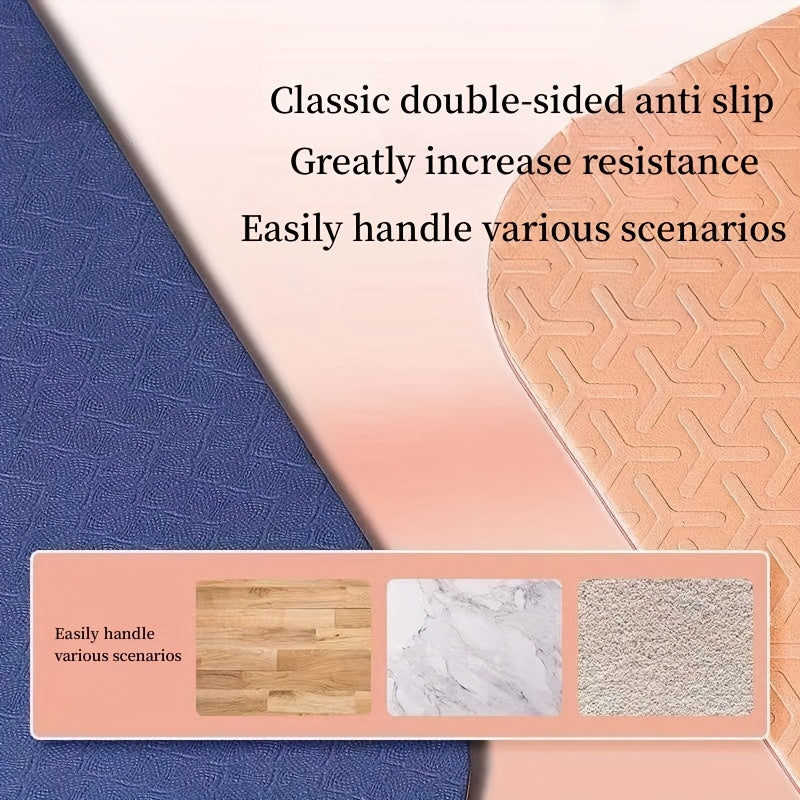 Thick Non-Slip TPE Yoga Mat for Stability and Comfort