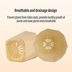 3pcs Flowerpot Set with Drainage Holes for Balcony, Office, Home Decoration