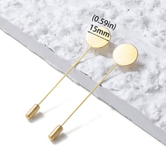 5Pc Pearl Disc Alloy Brooch Pins for DIY Jewelry