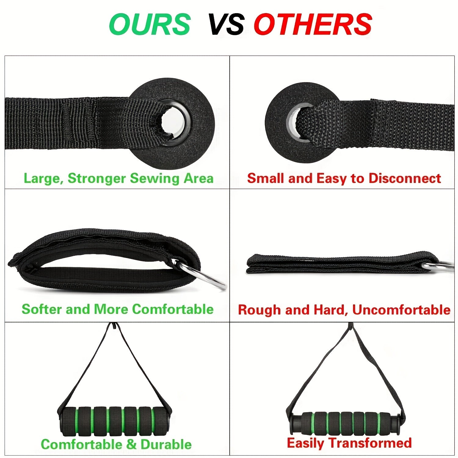 Resistance Bands Set Handles Legs & Ankle Straps for Training & Therapy