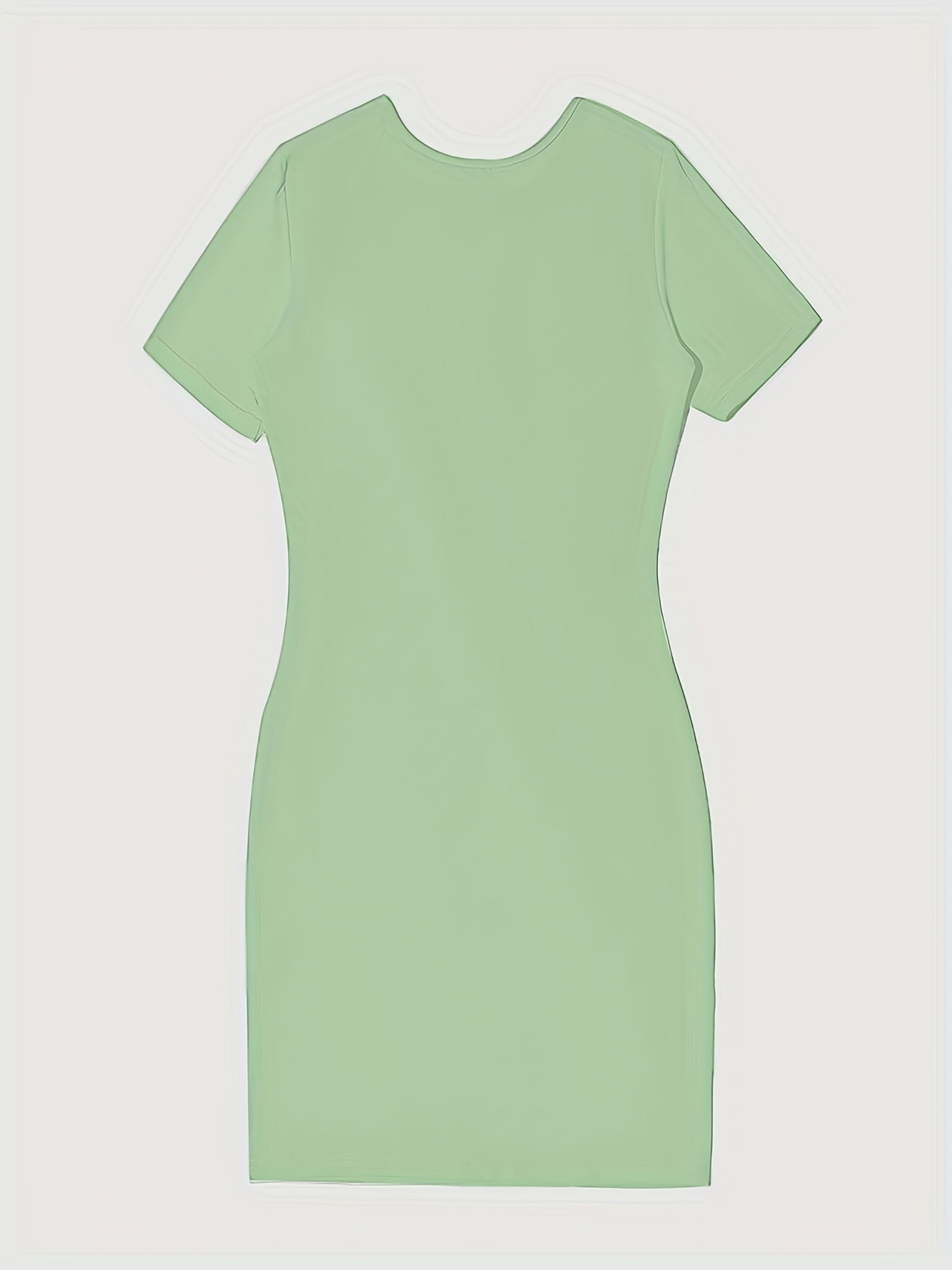 Short Sleeve Bodycon Tee Dress Crew Neck Casual